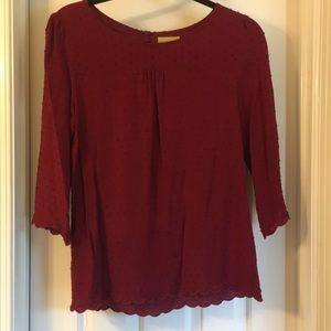 Maroon 3/4 sleeve top
